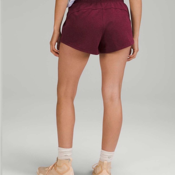 Lululemon Inner Glow High-Rise Short 3" Modal - Heathered Red Merlot - Size 14 - Picture 3 of 9